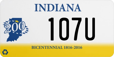 IN license plate 107U