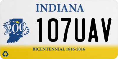IN license plate 107UAV