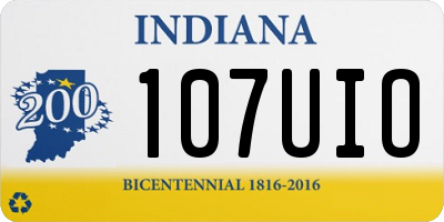 IN license plate 107UIO