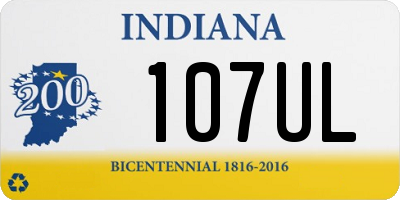 IN license plate 107UL