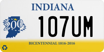 IN license plate 107UM