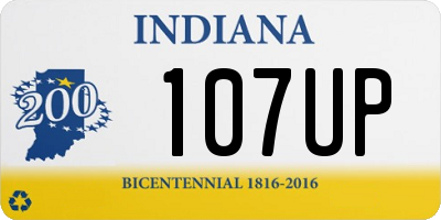 IN license plate 107UP