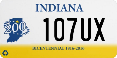 IN license plate 107UX