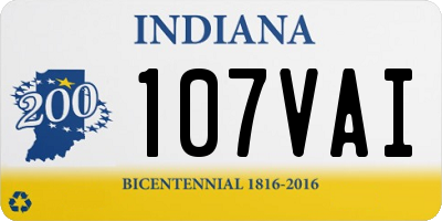 IN license plate 107VAI