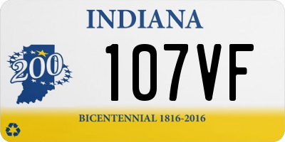IN license plate 107VF
