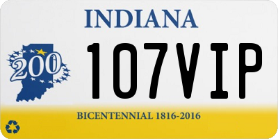 IN license plate 107VIP