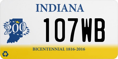 IN license plate 107WB