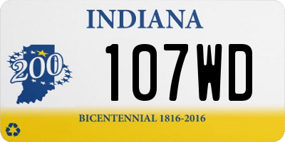 IN license plate 107WD