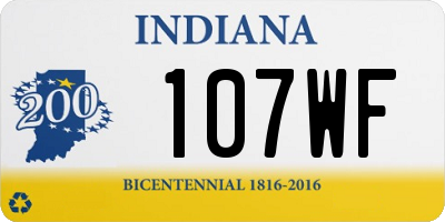IN license plate 107WF