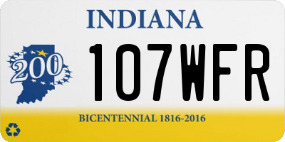 IN license plate 107WFR