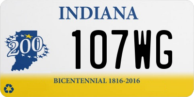 IN license plate 107WG