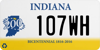 IN license plate 107WH