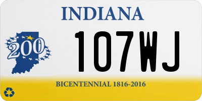 IN license plate 107WJ