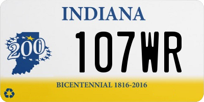 IN license plate 107WR