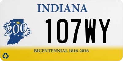 IN license plate 107WY