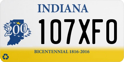 IN license plate 107XFO