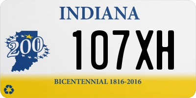 IN license plate 107XH