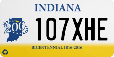IN license plate 107XHE