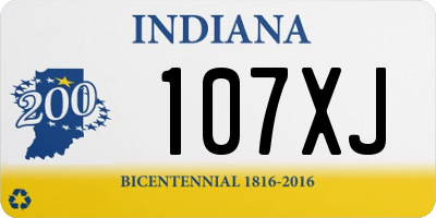 IN license plate 107XJ