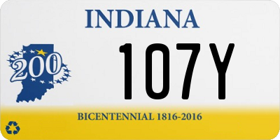 IN license plate 107Y