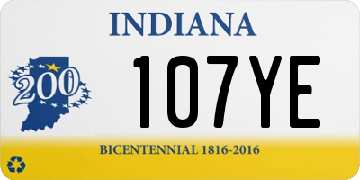 IN license plate 107YE