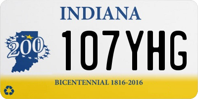 IN license plate 107YHG