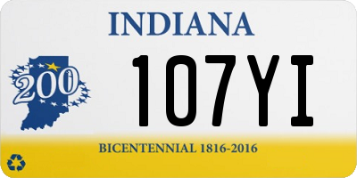 IN license plate 107YI