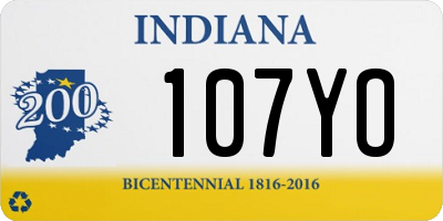 IN license plate 107YO
