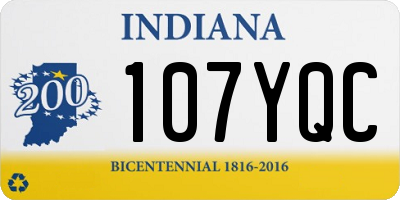IN license plate 107YQC