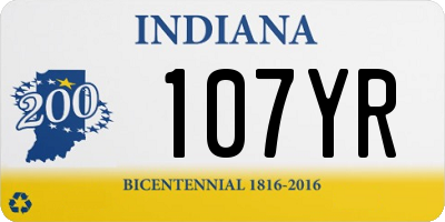 IN license plate 107YR