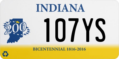 IN license plate 107YS