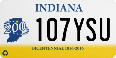 IN license plate 107YSU