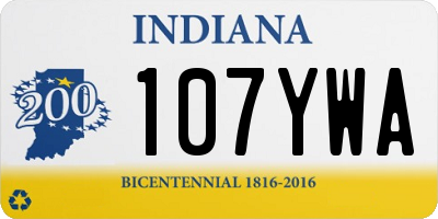 IN license plate 107YWA