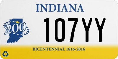 IN license plate 107YY