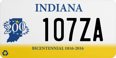 IN license plate 107ZA