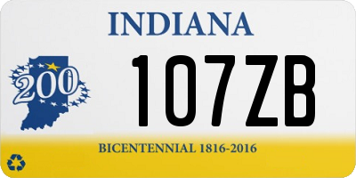 IN license plate 107ZB
