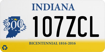 IN license plate 107ZCL