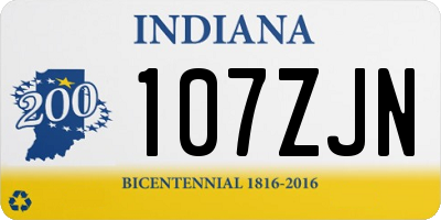 IN license plate 107ZJN
