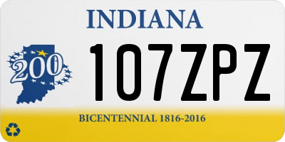 IN license plate 107ZPZ