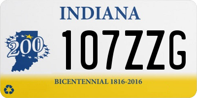 IN license plate 107ZZG