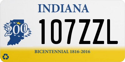IN license plate 107ZZL