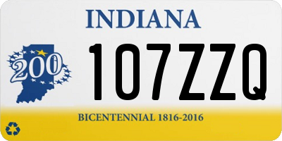 IN license plate 107ZZQ