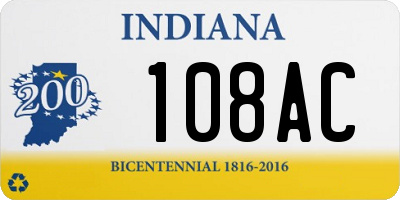 IN license plate 108AC