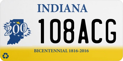 IN license plate 108ACG