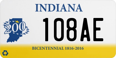 IN license plate 108AE