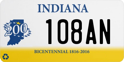 IN license plate 108AN