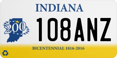 IN license plate 108ANZ