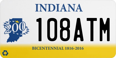 IN license plate 108ATM