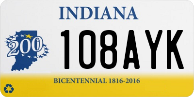 IN license plate 108AYK