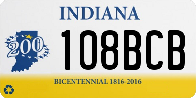 IN license plate 108BCB